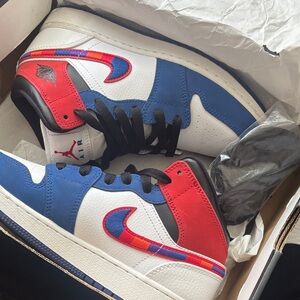 Jordan Kids Shoes - Blue, Red, White